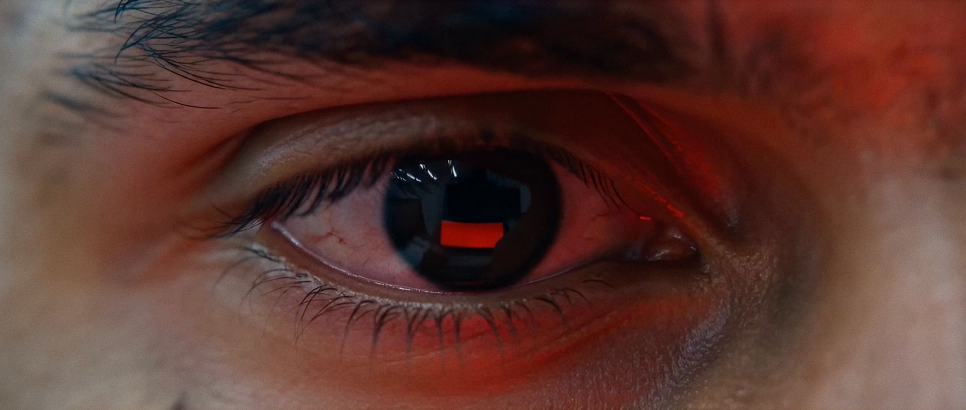 The Tool — an eye reflecting a red light